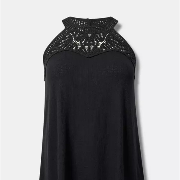 #T284- NWT Torrid Black Crochet Swing Tank Top-1x - Picture 6 of 13